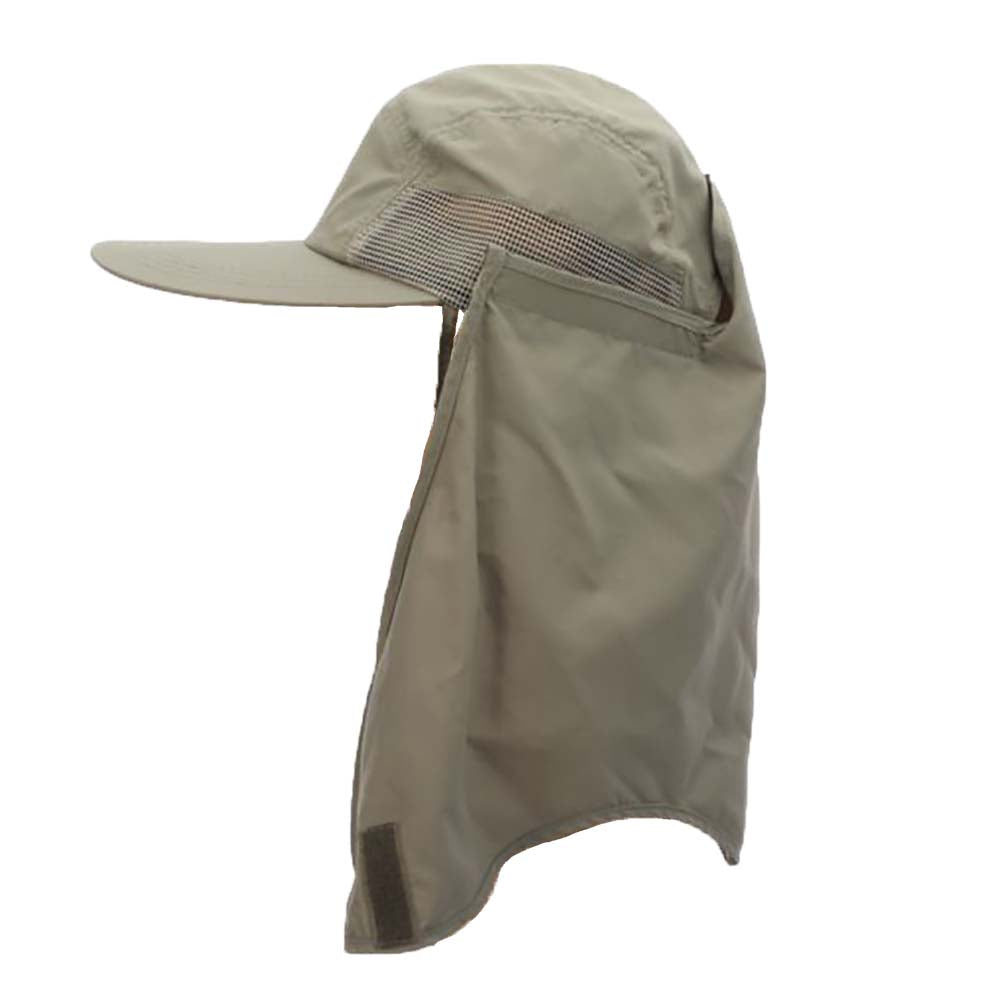 Supplex® Nylon Fishing Cap with Chin Strap and Sun Shield - DPC Outdoor Hats