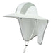 Taslon Large Bill UV Cap with Neck Cape - Juniper UV Wear Cap MegaCI J7250-WHT White  