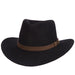 Tucson Crushable Water Repellent Wool Felt Outback Hat - Scala Hat Safari Hat Scala Hats DF185-BLK3 Black Large (59 cm)