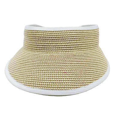 Tweed Braid Sun Visor with Elastic Closure by JSA Visor Cap Jeanne Simmons
