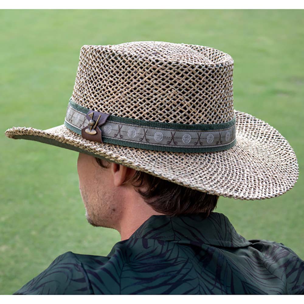 Twisted Seagrass Golf Hat - Scala Hats Gambler Hat Scala Hats    