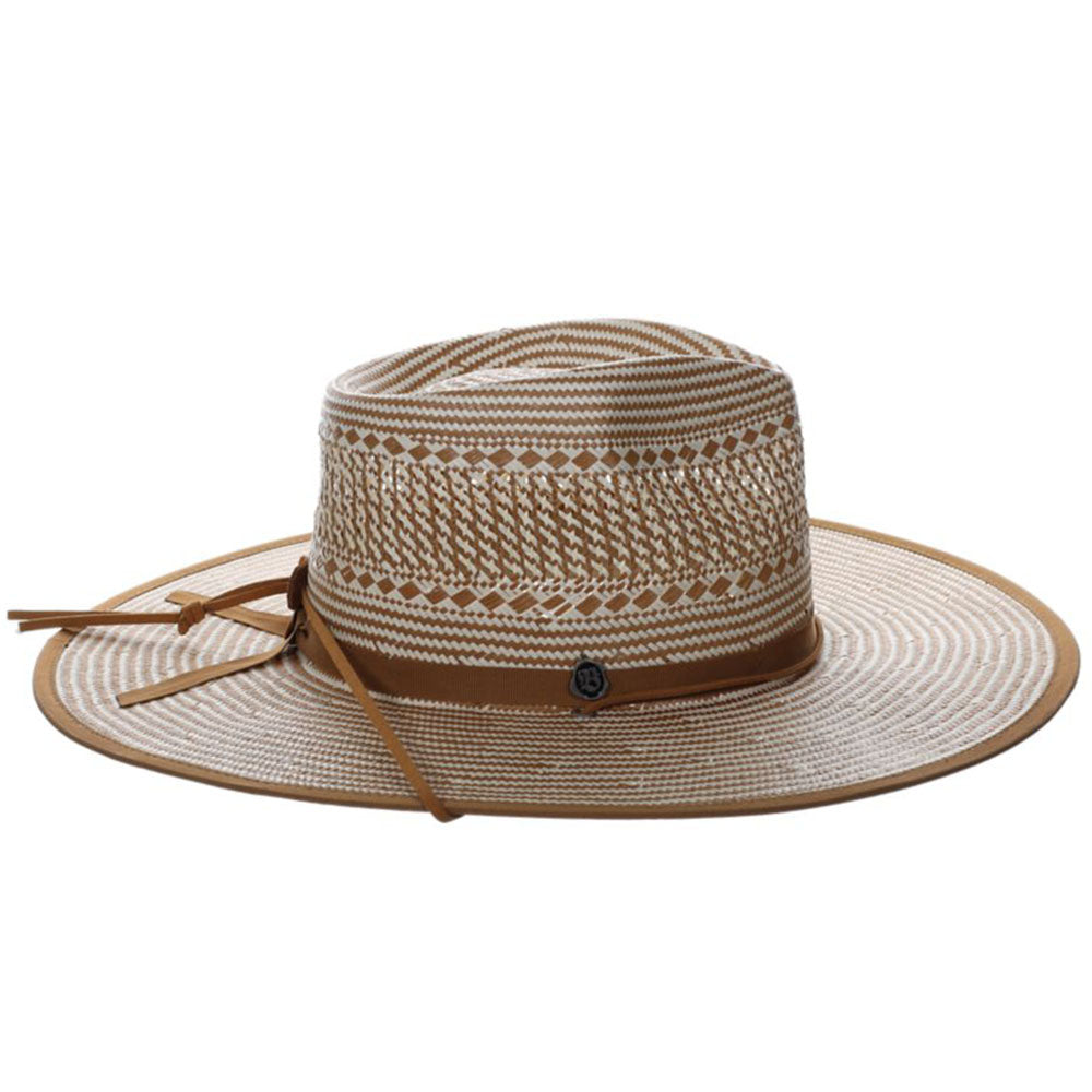 Two Ghost Two-Tone Handwoven Straw Rancher Hat - Biltmore USA Safari Hat Biltmore Hats