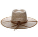 Two Ghost Two-Tone Handwoven Straw Rancher Hat - Biltmore USA Safari Hat Biltmore Hats