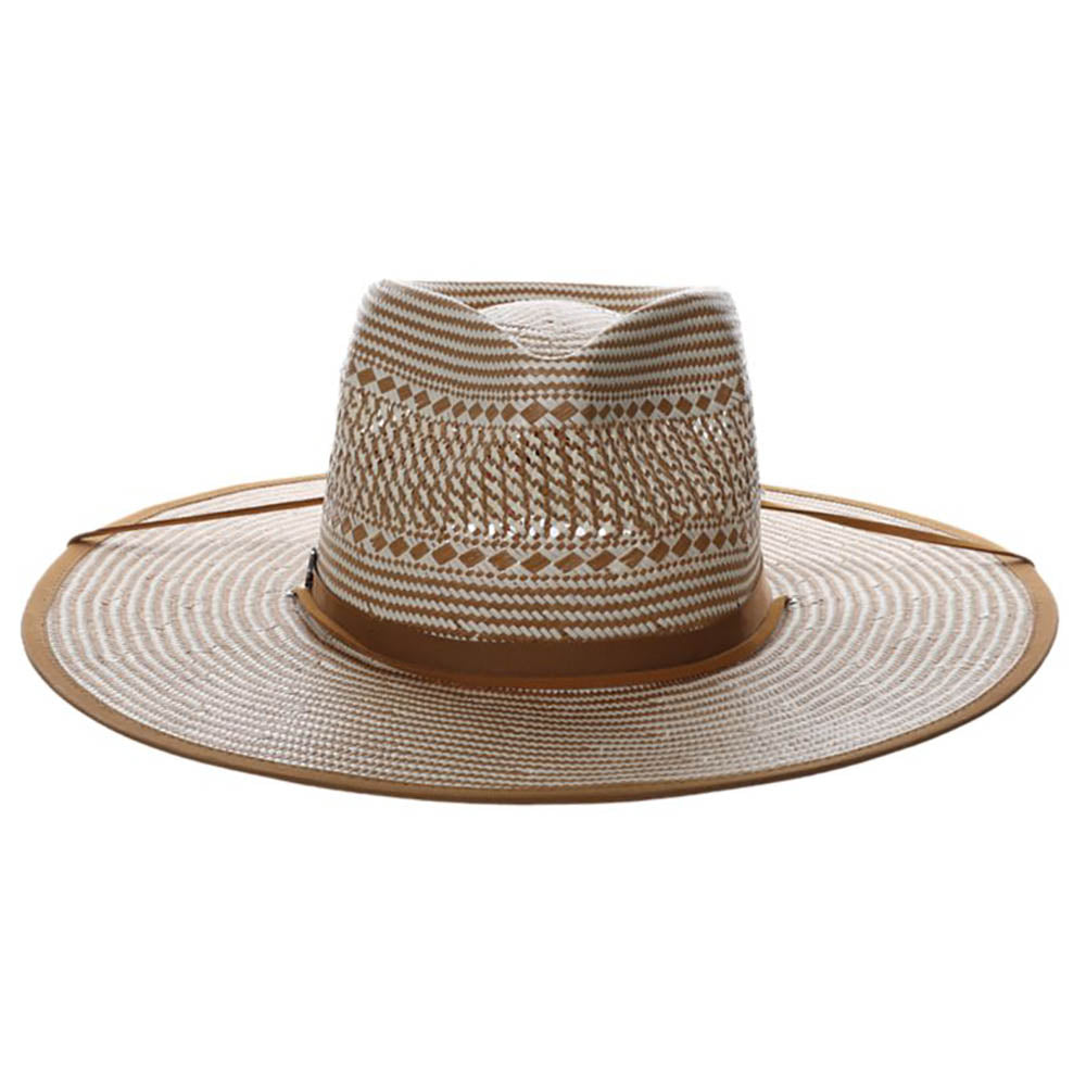 Two Ghost Two-Tone Handwoven Straw Rancher Hat - Biltmore USA Safari Hat Biltmore Hats