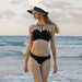 Two Tone Pinched Crown Hat with Pinned Up Back - Sun'N'Sand Hats Facesaver Hat Sun N Sand Hats