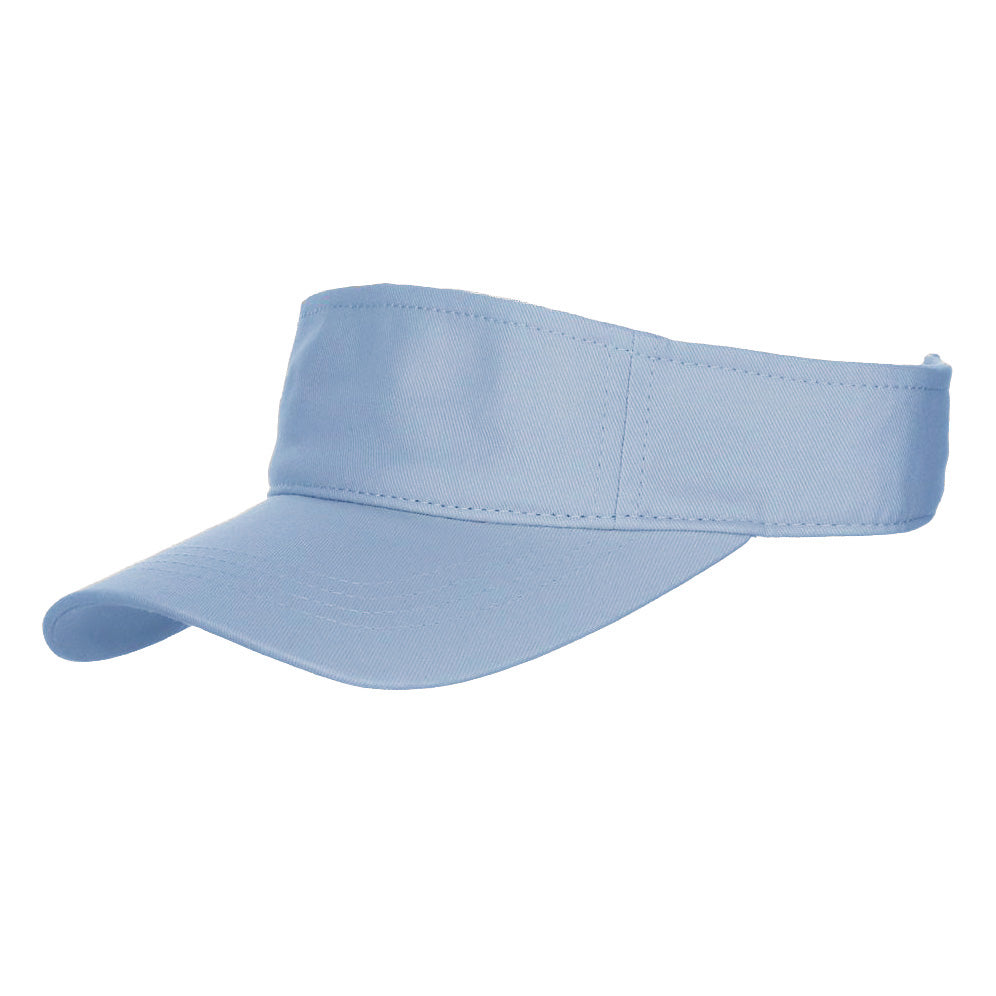 Unisex Cotton Tennis Visors - Dorfman Hat Co Visor Cap Dorfman Hat Co. V7-LBLU Light Blue