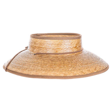 Unisex Open Crown Palm Visor Hat - Scala Hats Visor Cap Scala Hats MS549-S/M Natural S/M