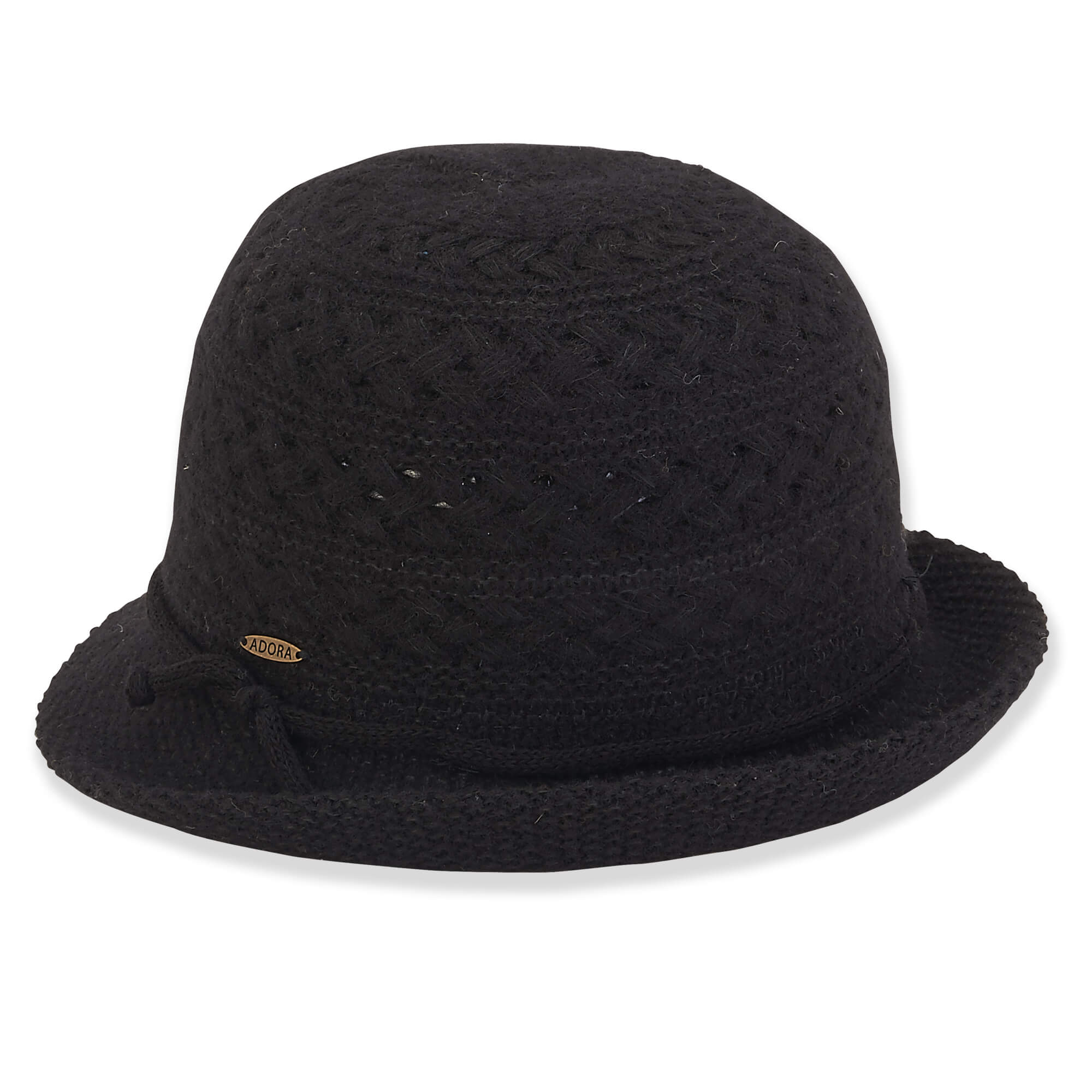 Up Brim Knit Wool Cloche Hat - Adora Wool Hat®