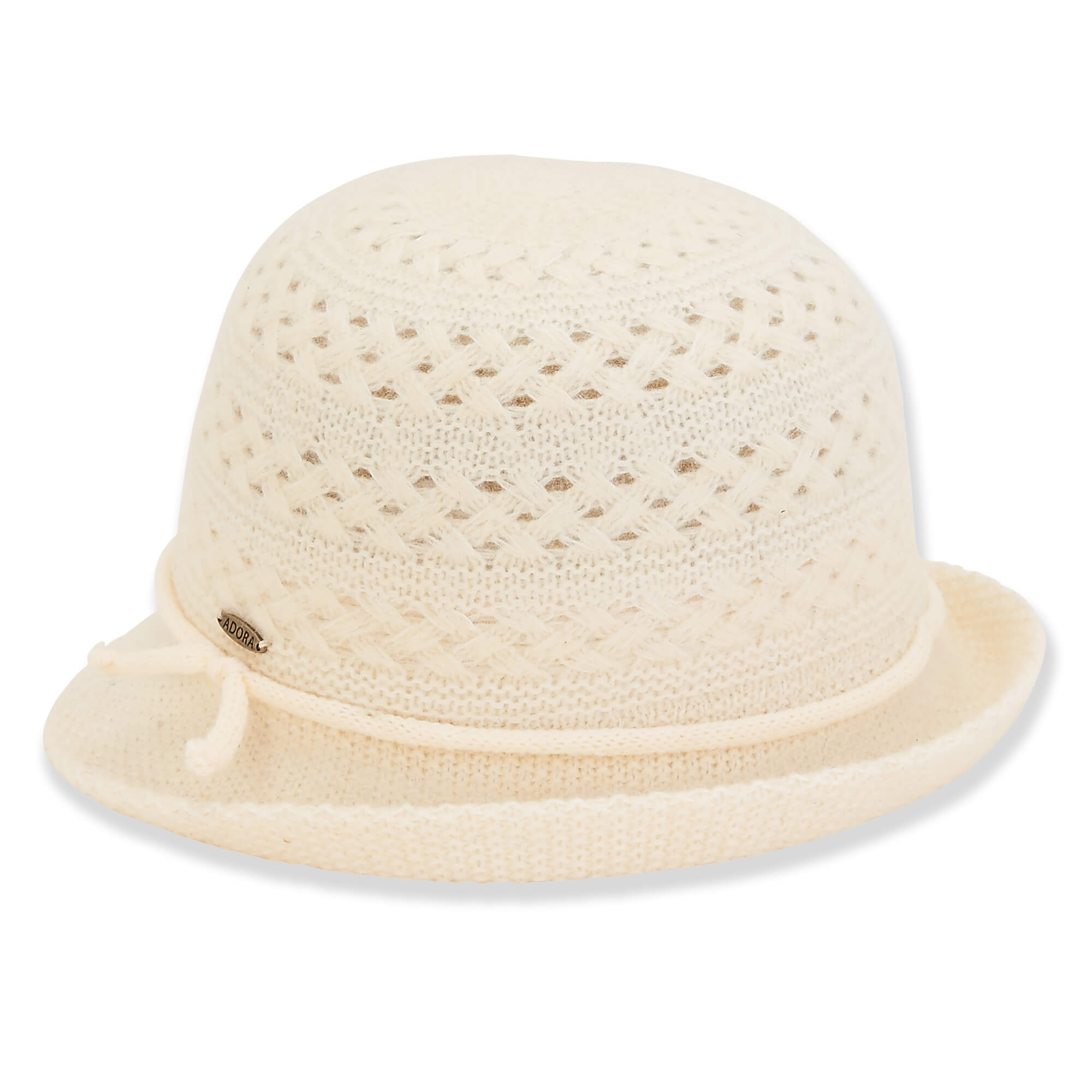 Up Brim Knit Wool Cloche Hat - Adora Wool Hat®