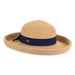 Up Turned Brim Straw Sun Hat with Bow - Sun 'N' Sand Hats Kettle Brim Hat Sun N Sand Hats