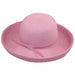 Upturned Brim Solid Color Summer Hat - Jeanne Simmons Hats Kettle Brim Hat Jeanne Simmons JS8456-WHT Pink