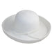 Upturned Brim Solid Color Summer Hat - Jeanne Simmons Hats Kettle Brim Hat Jeanne Simmons JS8456-PNK White