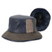 Vegan Leather Patchwork Bucket Hat - Dorfman Pacific, Bucket Hat - SetarTrading Hats 