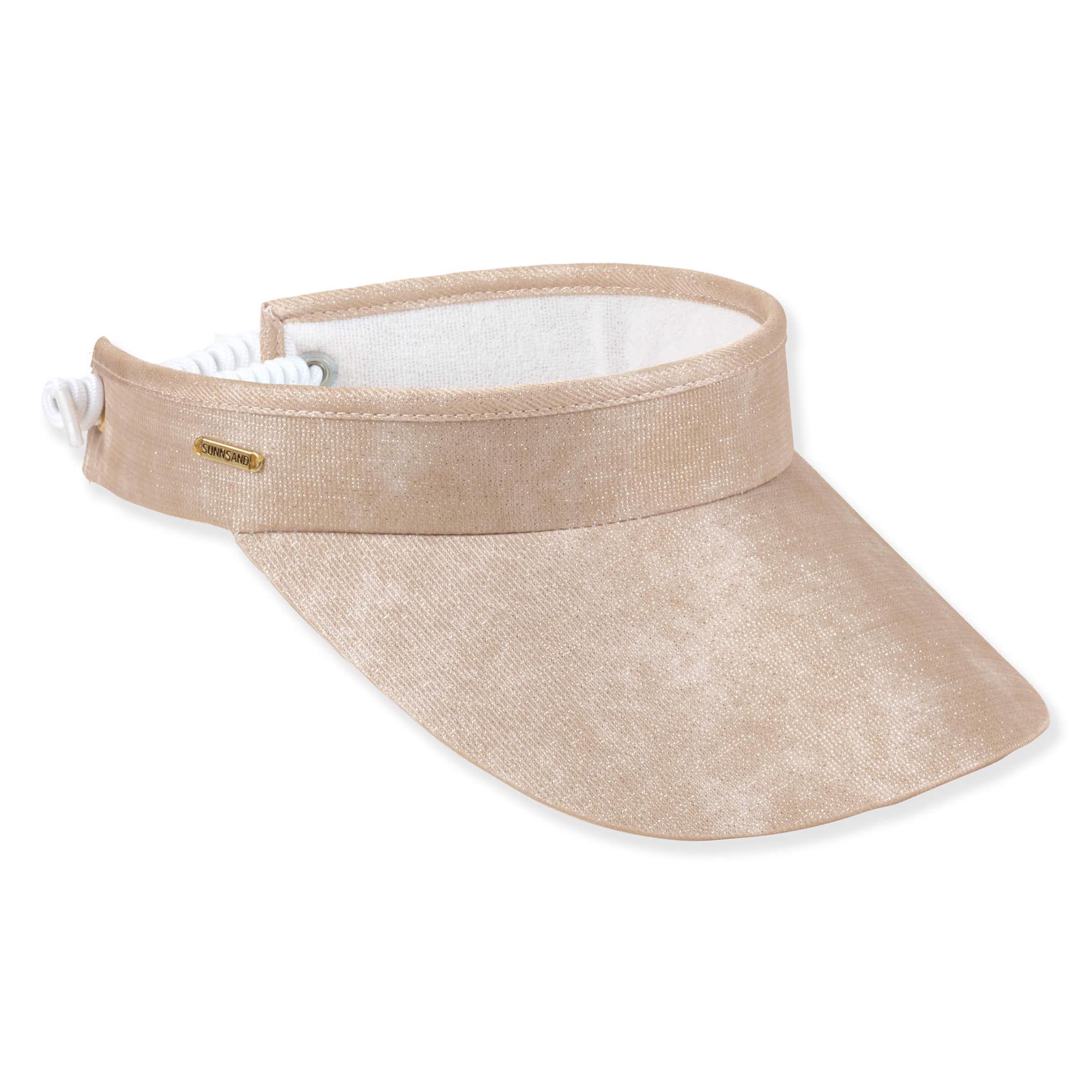 Velvety Metallic Sun Visor with Coil Closure - Sun 'N' Sand Hats