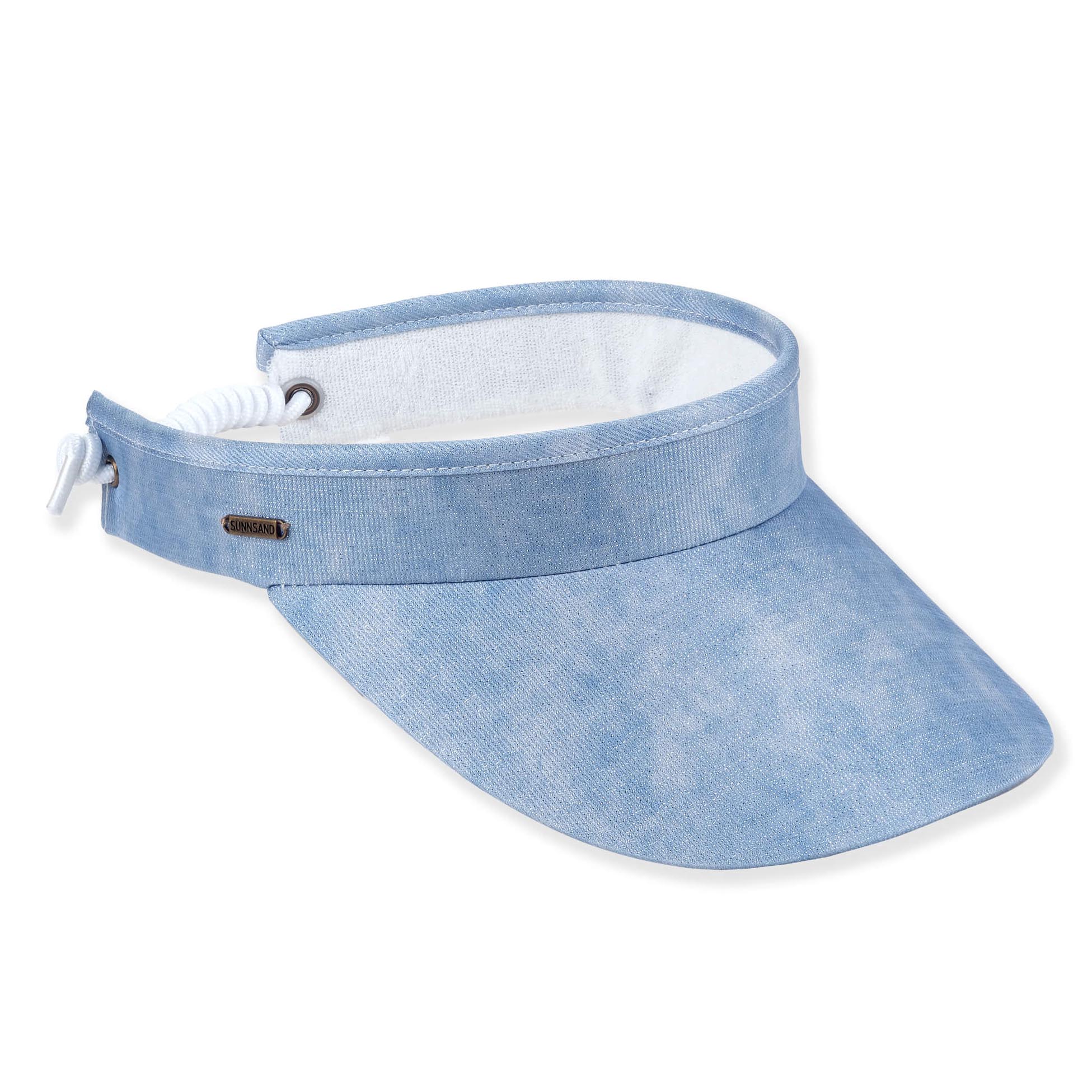 Velvety Metallic Sun Visor with Coil Closure - Sun 'N' Sand Hats