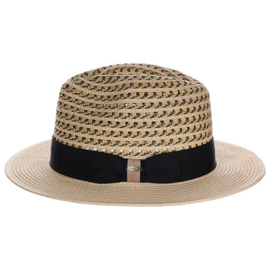 Vented Two-Tone Crown Fedora - Tommy Bahama and Scala Hats Fedora Hat Scala Hats