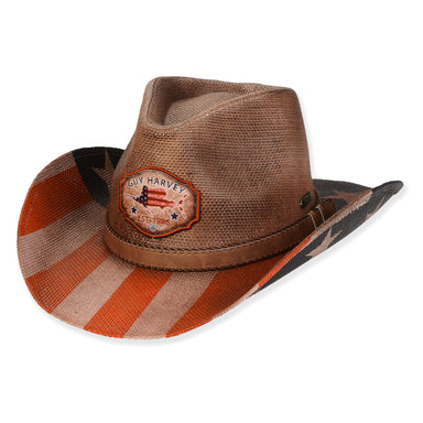 Vintage USA Flag Cowboy Hat - Guy Harvey Hats Cowboy Hat Guy Harvey HG942 US Flag L/XL (59-60 cm)