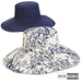 Vintage Navy Floral Pattern Cotton Sun Hat - Sun 'N' Sand Hats Wide Brim Sun Hat Sun N Sand Hats