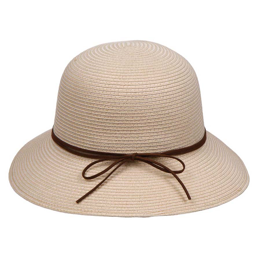 Washable Poly-Straw Bucket Hat, UPF50 - Karen Keith Hats Cloche Great hats by Karen Keith PP15-B Ivory OS (58 cm)