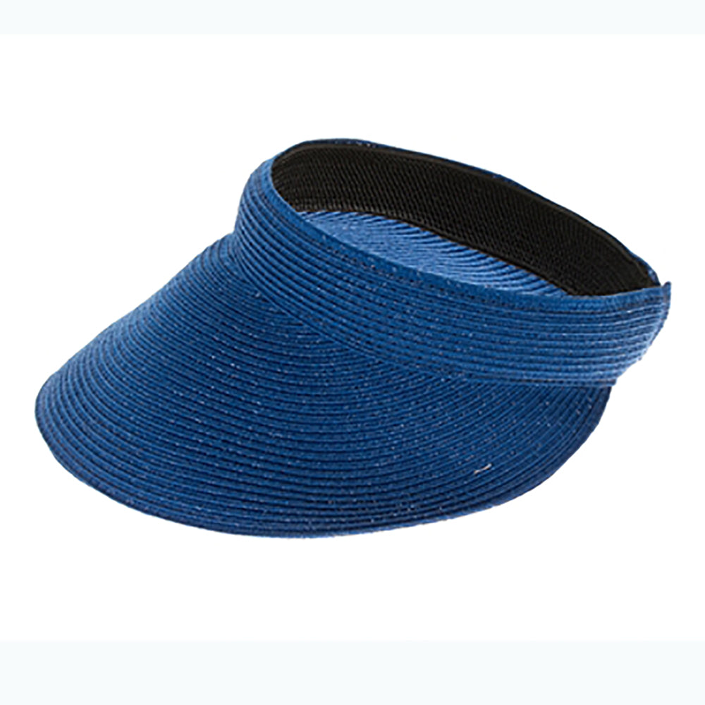 Washable Straw Clip On Sun Visor Hat - Boardwalk Style