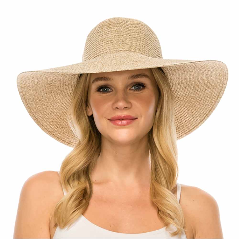 Washable Straw Wide Brim Beach Hat for Travel - Boardwalk  display picture 1
