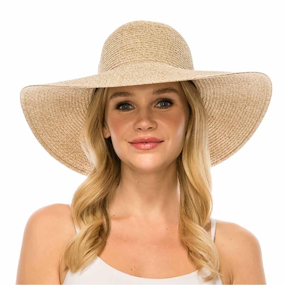 Washable Straw Wide Brim Beach Hat for Travel - Boardwalk Style Wide Brim Sun Hat Boardwalk Style Hats    