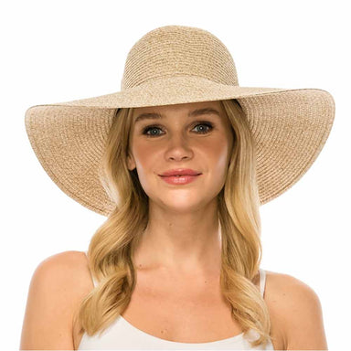 Washable Straw Wide Brim Beach Hat for Travel - Boardwalk Style Wide Brim Sun Hat Boardwalk Style Hats