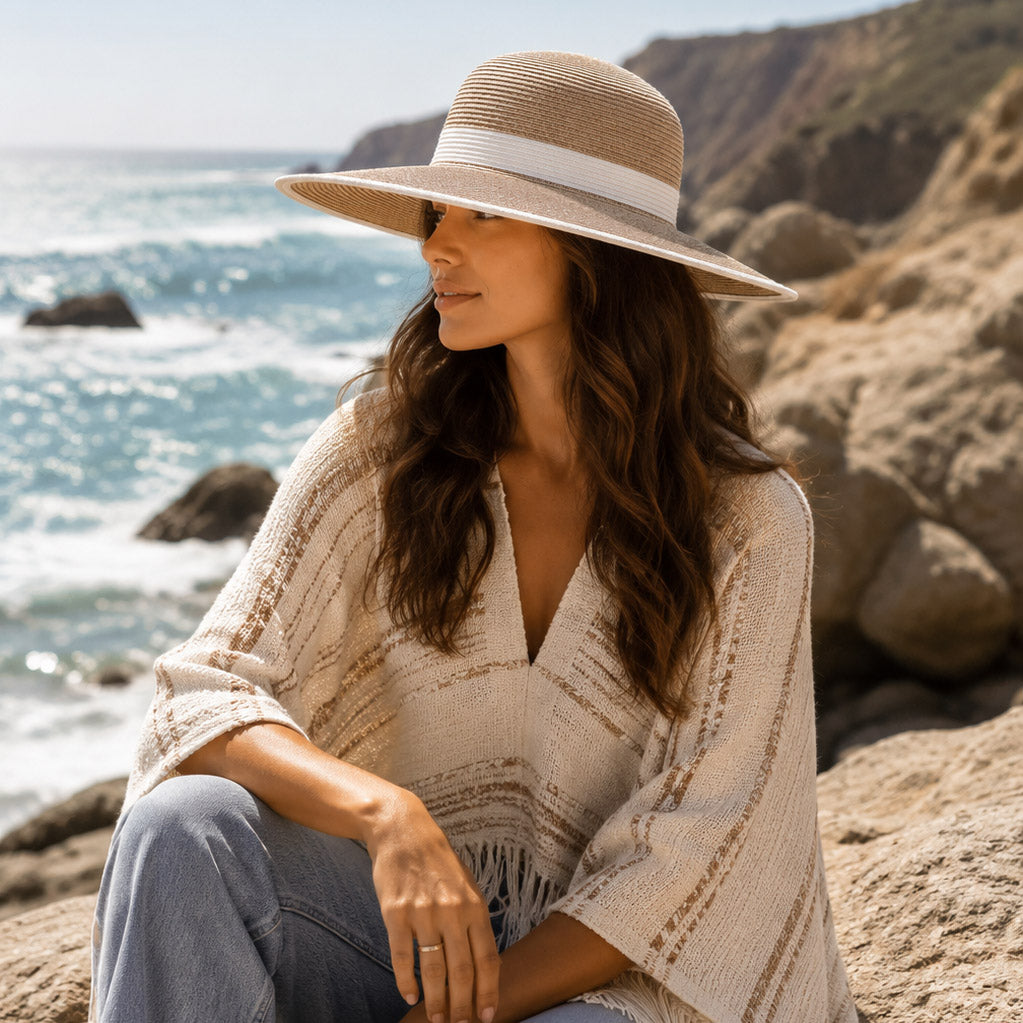 Washable Poly-Straw Sun Hat, UPF50 - Karen Keith Hats