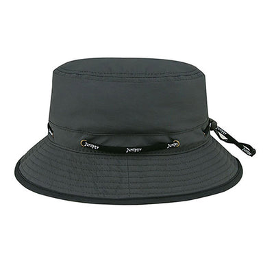 Water Repellent Bucket Hat with Adjustable Toggle - Juniper UV Hats Bucket Hat MegaCI J7267-CL2 Charcoal Medium (57 cm)
