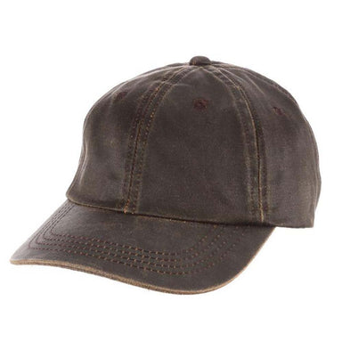 Weathered Cotton Baseball Cap, Water Repellent - DPC Outdoor Hat Cap Dorfman Hat Co. BC210-BRN Brown OS 