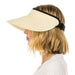 Wide Bill Straw Sun Visor with Slide Adjuster, Fits S-XL Sizes - Boardwalk Style Visor Cap Boardwalk Style Hats