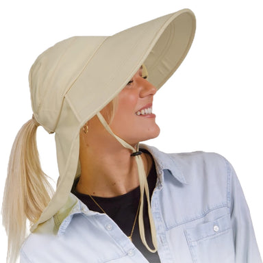 Wide Bill UV Cap with Neck Cover for Women - Karen Keith Hats Cap Great hats by Karen Keith