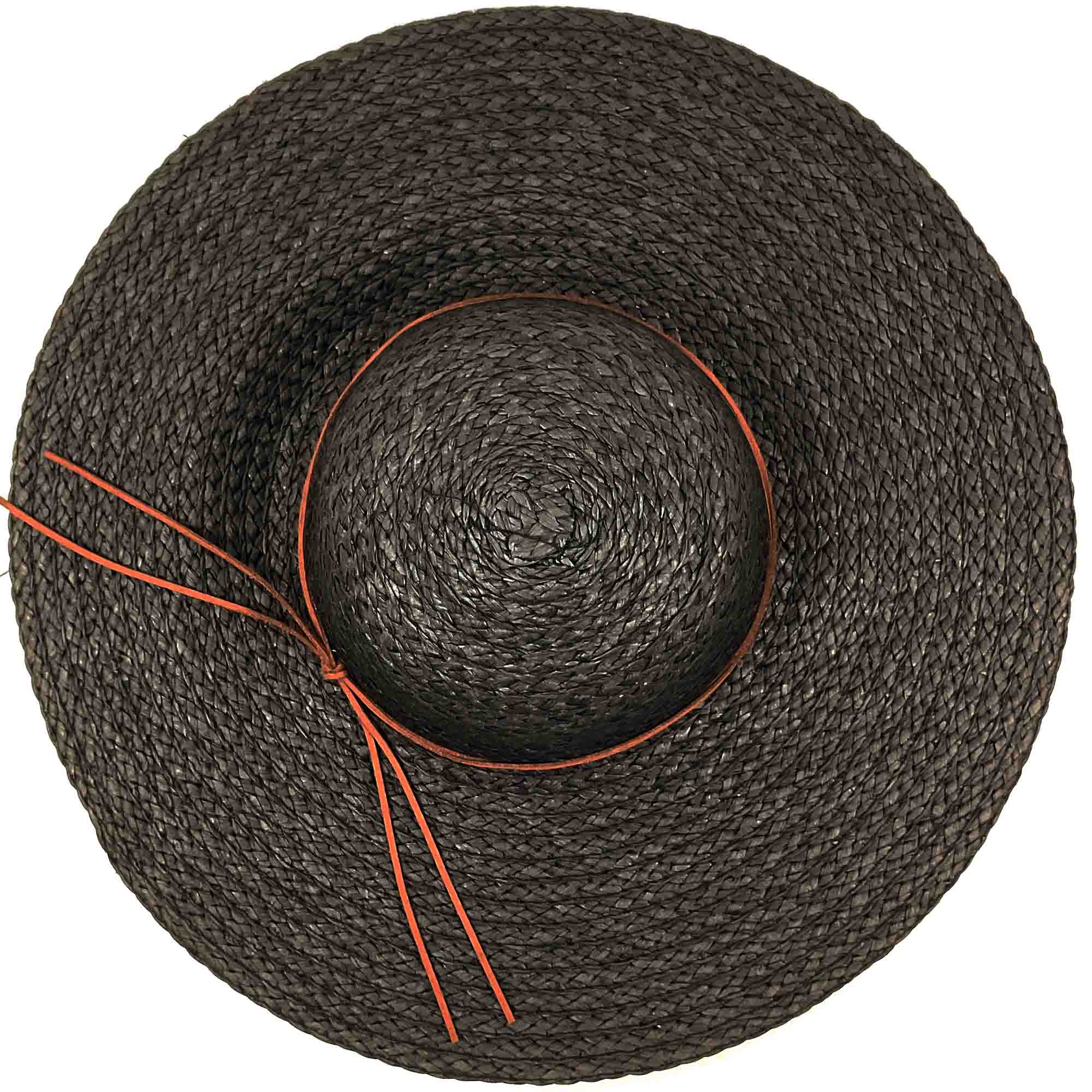 Wide Brim Braided Floppy Beach Hat for Large Heads - Fadivo  display picture 1