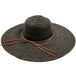 Wide Brim Braided Floppy Beach Hat for Large Heads - Fadivo Hats Wide Brim Sun Hat Fadivo New York CH4510-BLK Black Large (58.5 cm) 