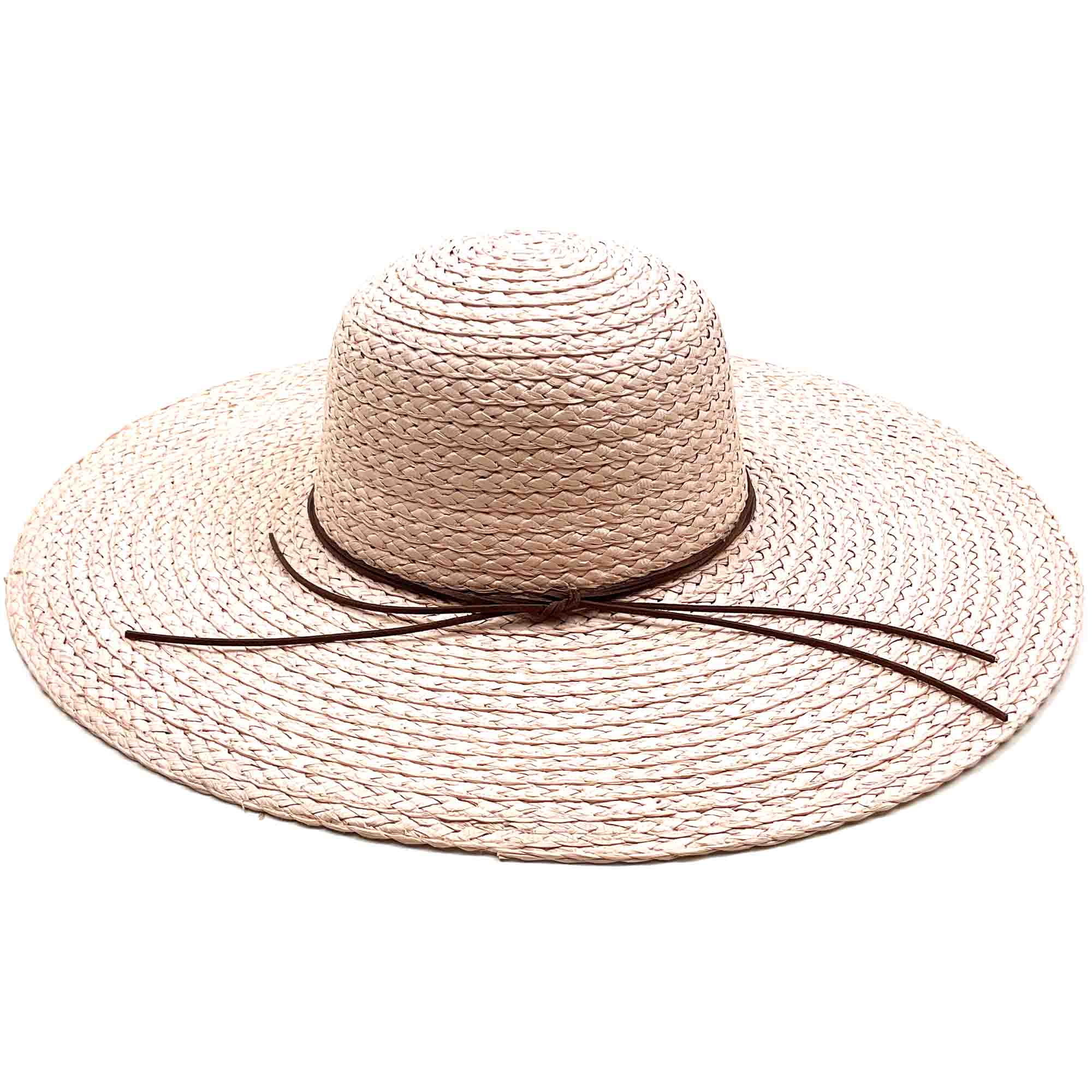 Wide Brim Braided Floppy Beach Hat for Large Heads - Fadivo Hats Black / Large (58.5 cm)