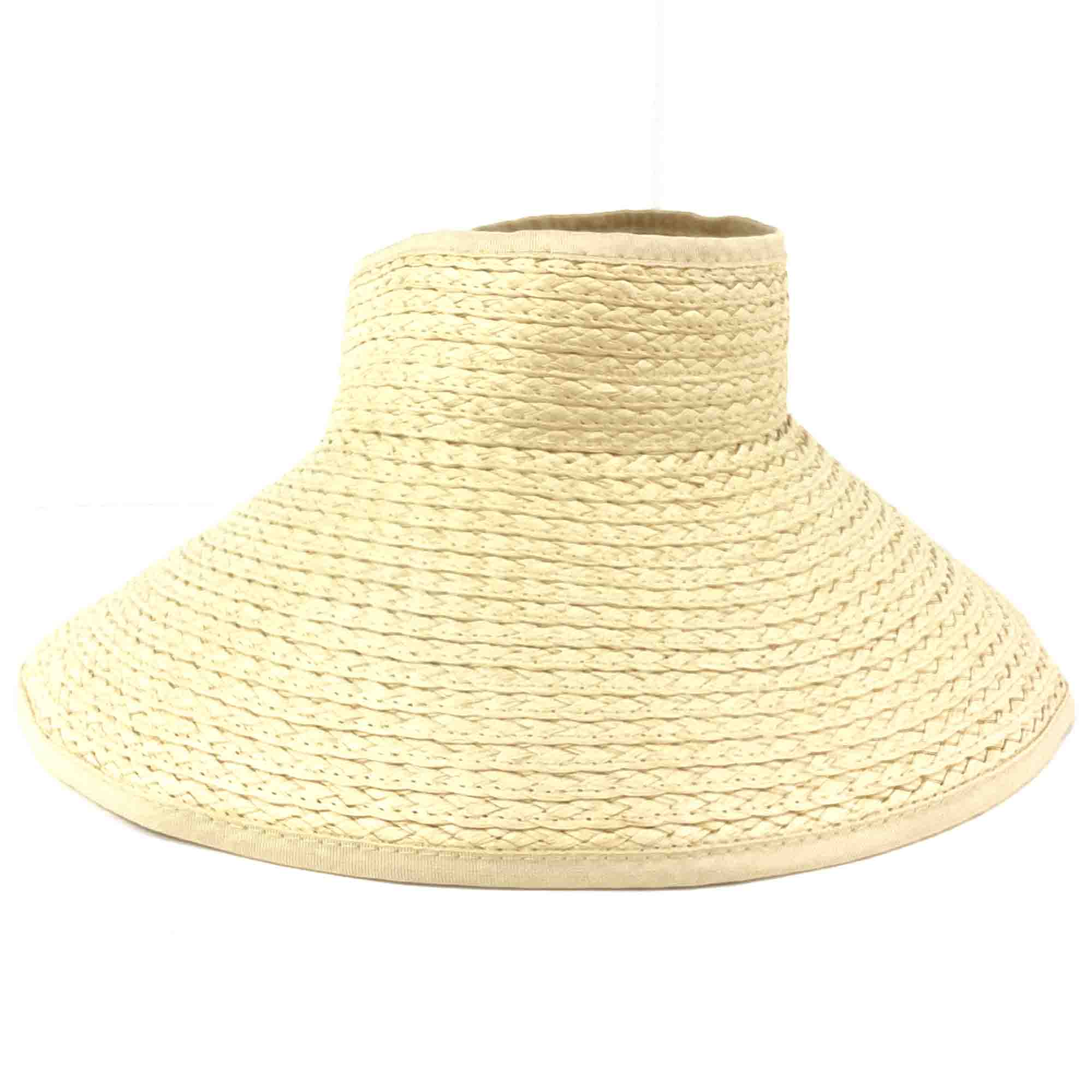 Wide Brim Braided Wrap Around  Sun Visor - Fadivo Hats, Visor Cap - SetarTrading Hats 