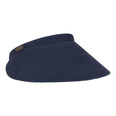 Wide Brim Clip-On Cotton Sun Visor, 4.5" - Panama Jack, Visor Cap - SetarTrading Hats 