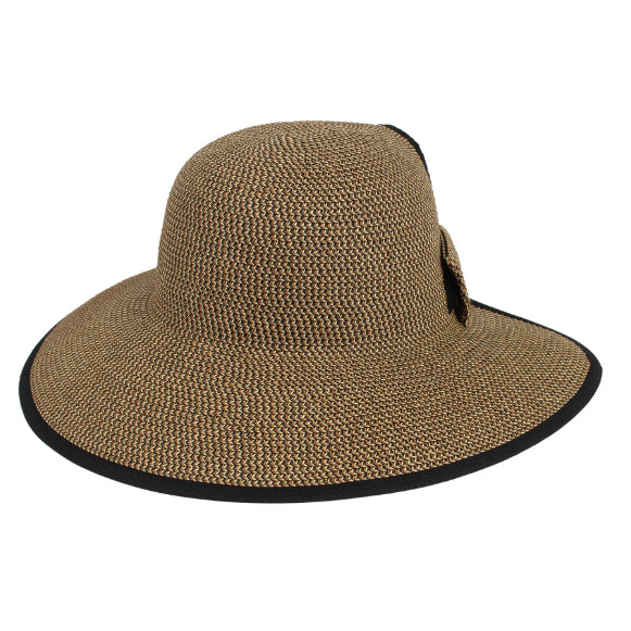 Wide Brim Straw Ponytail Facesaver Sun Hat - Jeanne Simmons