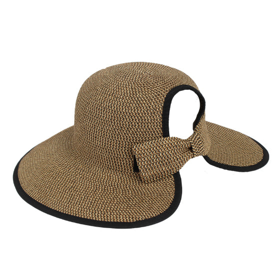Wide Brim Straw Ponytail Facesaver Sun Hat - Jeanne Simmons