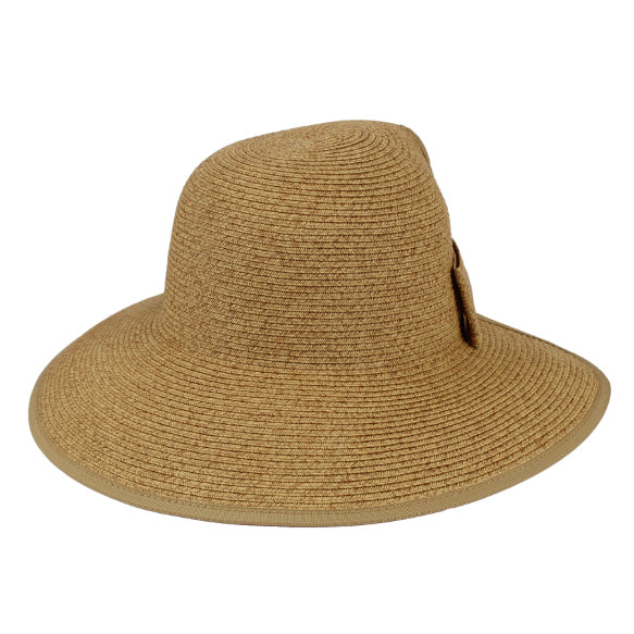 Wide Brim Straw Ponytail Facesaver Sun Hat - Jeanne Simmons