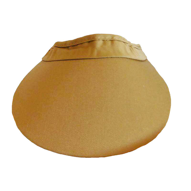 Wide Brim Sun Visor with Coil Lace by Andrea's Hat Shop Visor Cap SetarTrading Hats a0007KH Dark Khaki  