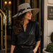 Wide Brim Packable Beach Hat with Ribbon Bow - Jeanne Simmons Hats Wide Brim Sun Hat Jeanne Simmons Accessories