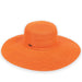 Wide Brim Packable Straw Beach Hat - Sun 'N' Sand Hats Wide Brim Sun Hat Sun N Sand Hats HH1003C-XL Orange OS (57 cm)