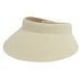 Wide Brim Solid Color Sun Visor - Jeanne Simmons Accessories Visor Cap Jeanne Simmons Accessories JS6011-IVO Ivory