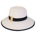 Wide Brim Sun Hat with Gold Shell Accent - Sun 'N' Sand Hats Wide Brim Hat Sun N Sand Hats HH3103A White OS (58 cm)