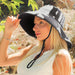 Wide Brim Sun Hat with Neck Flap - Juniper UV Blocking Hats Cap MegaCI