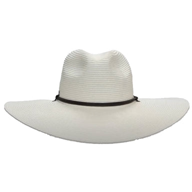 Wide Brim White Straw Hat with Chin Cord - Sun 'N' Sand Hats Safari Hat Sun N Sand Hats
