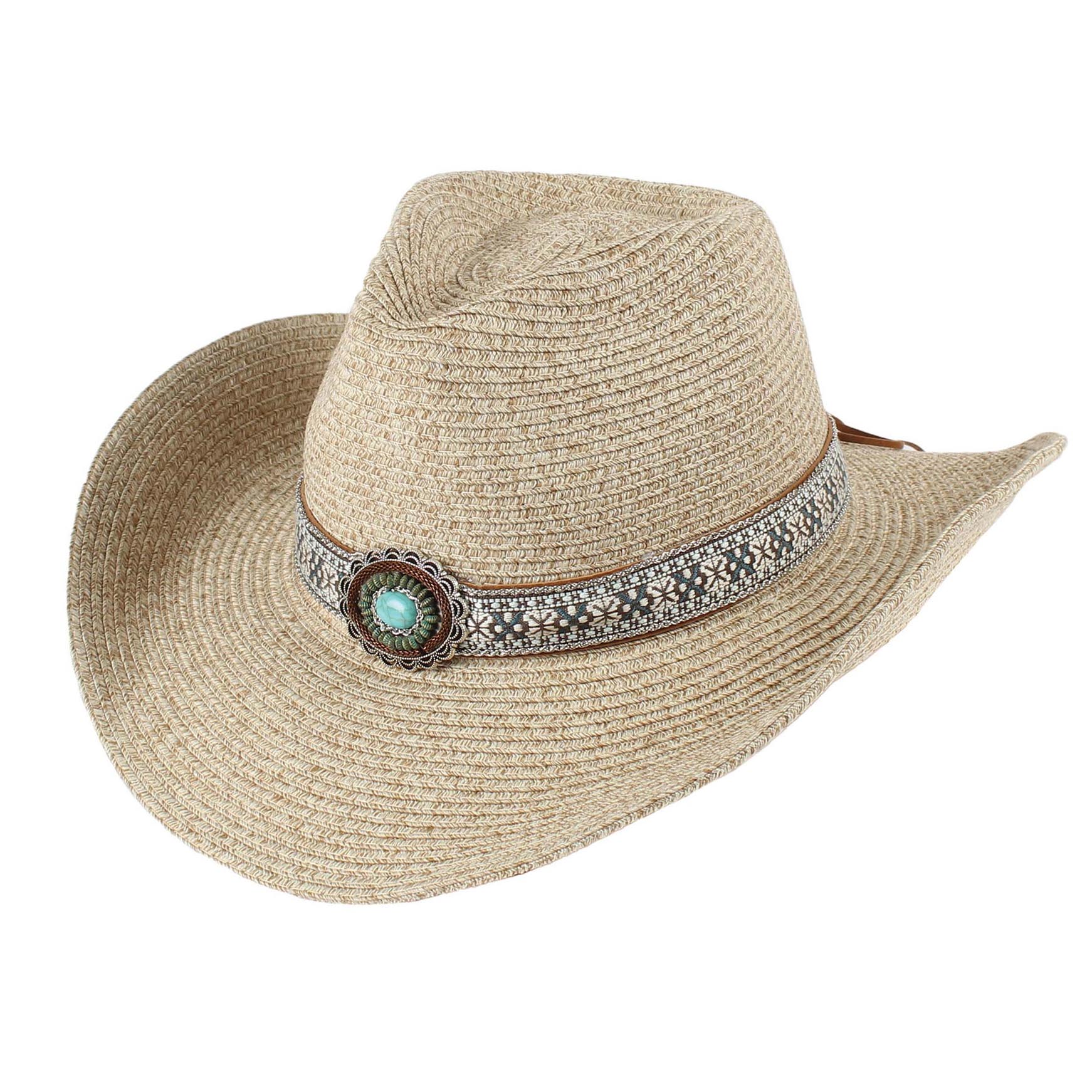 Women's Cowboy Hat with Turquoise Concho - Jeanne Simmons Hats