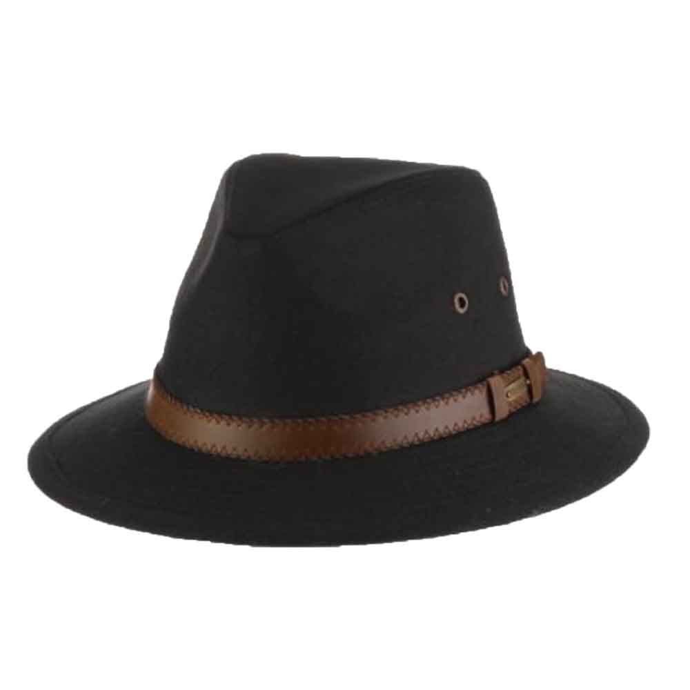 Wool Blend Black Safari Hat - Stetson Hats Safari Hat Stetson Hats STW315-BLK3 Black Large 