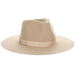 Wool Felt Flat Brim Safari Hat - Biltmore Vintage Hats Cowboy Hat Biltmore Hats BF100-TAN Tan OSFM 